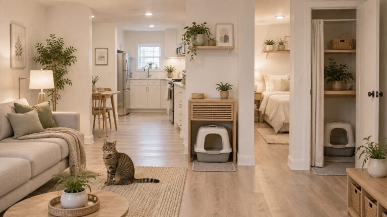 Where to Put a Cat Litter Box in a Small Apartment (Without Ruining the Room)